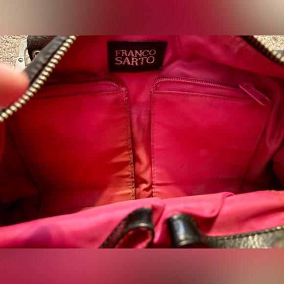 Y2K Franco Sarto black nylon handbag with silver buckle hardware and gems 🖤💎 - Picture 4 of 16